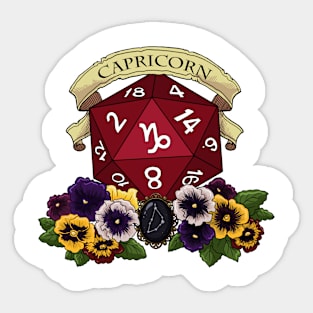 Dice Capricorn Sticker